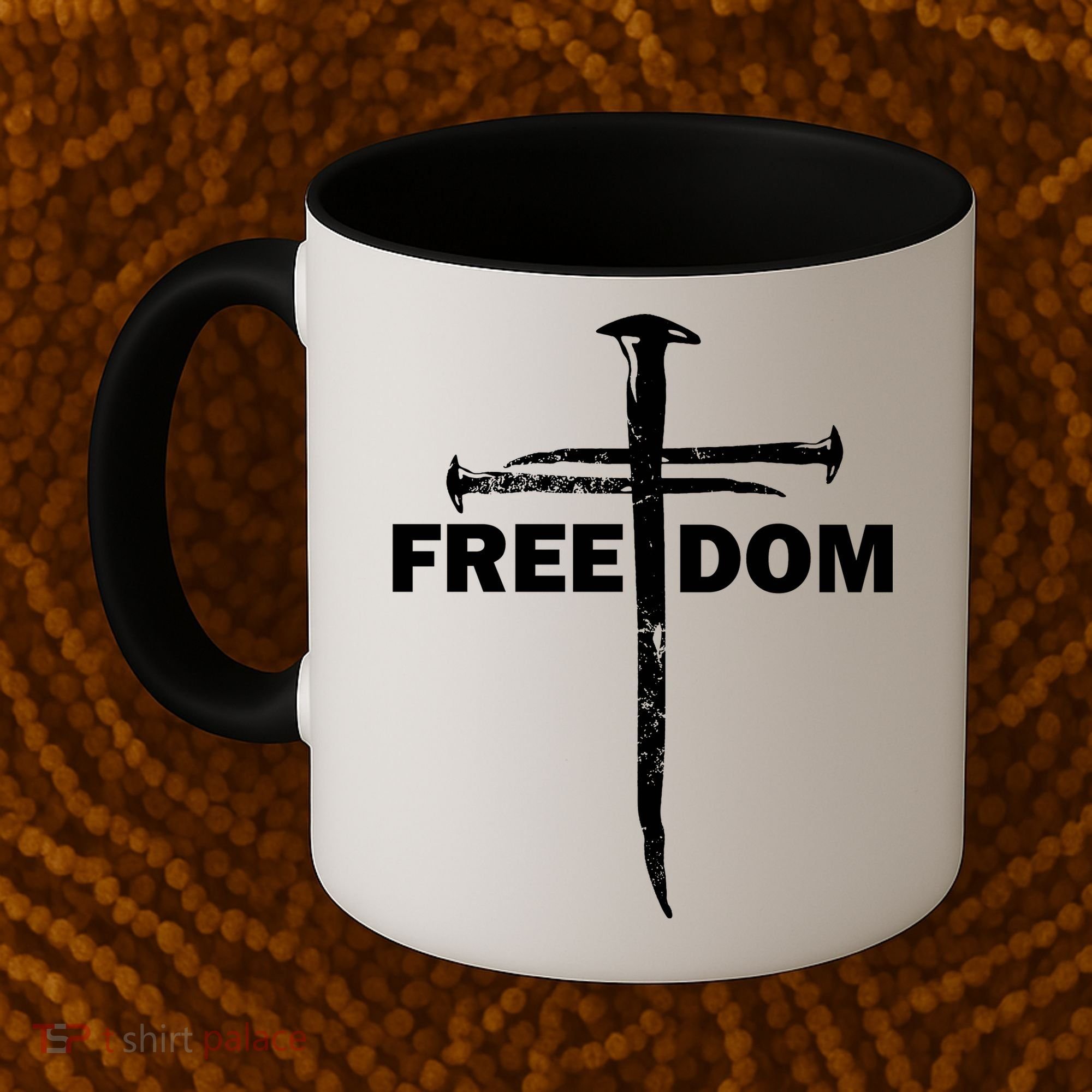 Freedom Cross Gift For Christians Coffee Mug