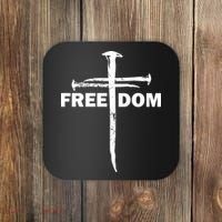 Freedom Cross Gift For Christians Coaster thumb 0