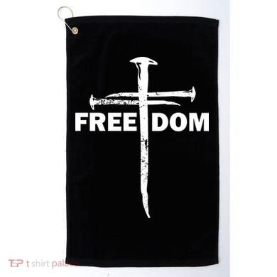 Freedom Cross Gift For Christians Golf Towel