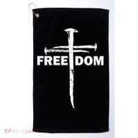 Freedom Cross Gift For Christians Golf Towel thumb 0