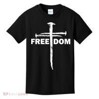 Freedom Cross Gift For Christians Kids T-Shirt thumb 0