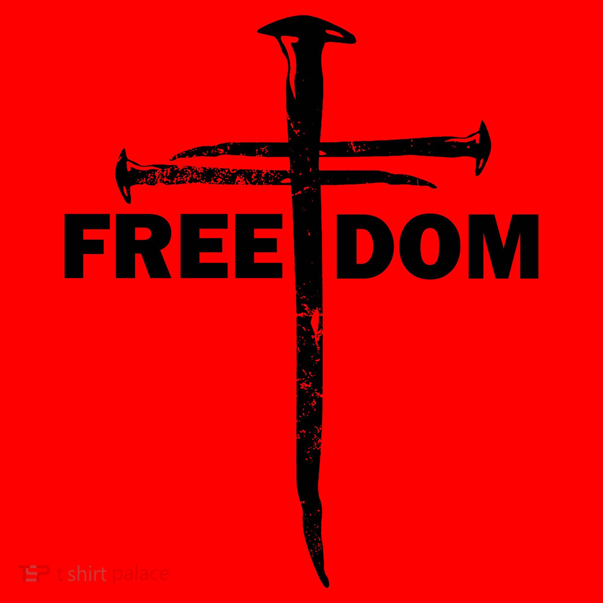 Freedom Cross Gift For Christians Santa Hat