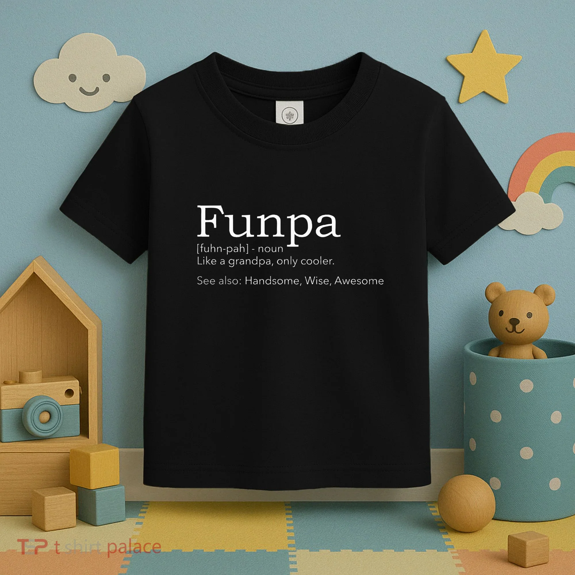 Funpa Cool Grandpa Toddler T-Shirt