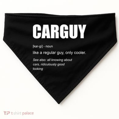 Funny Car Guy Definition USA-Made Doggie Bandana