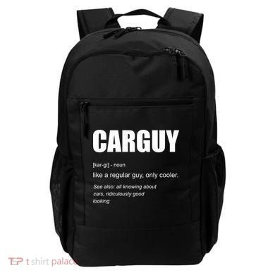 Funny Car Guy Definition Backpack