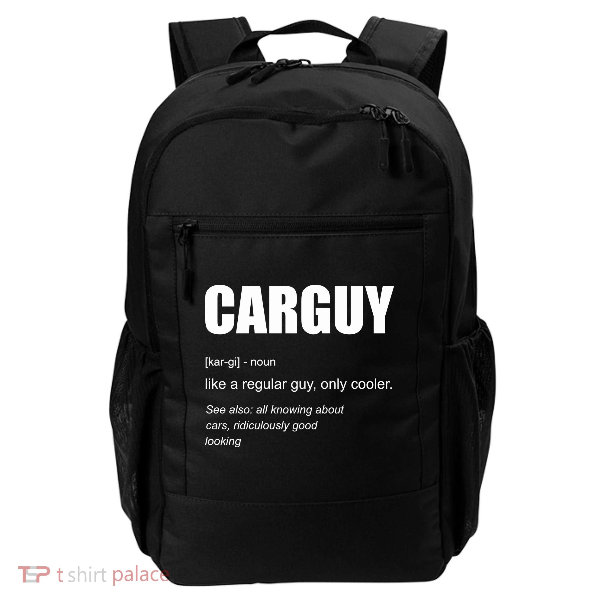 Funny Car Guy Definition Backpack