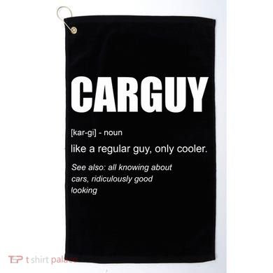 Funny Car Guy Definition Golf Towel