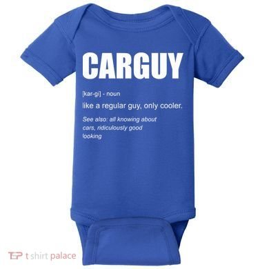 Funny Car Guy Definition Baby Bodysuit