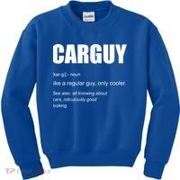 Funny Car Guy Definition Kids Sweatshirt thumb 0