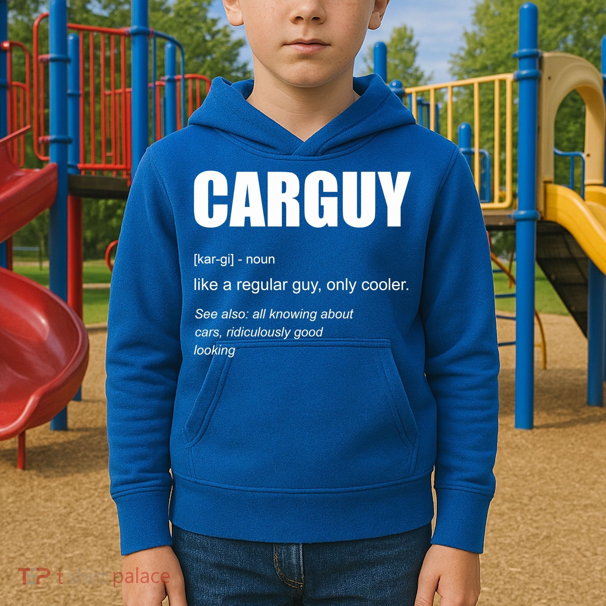 Funny Car Guy Definition Kids Hoodie