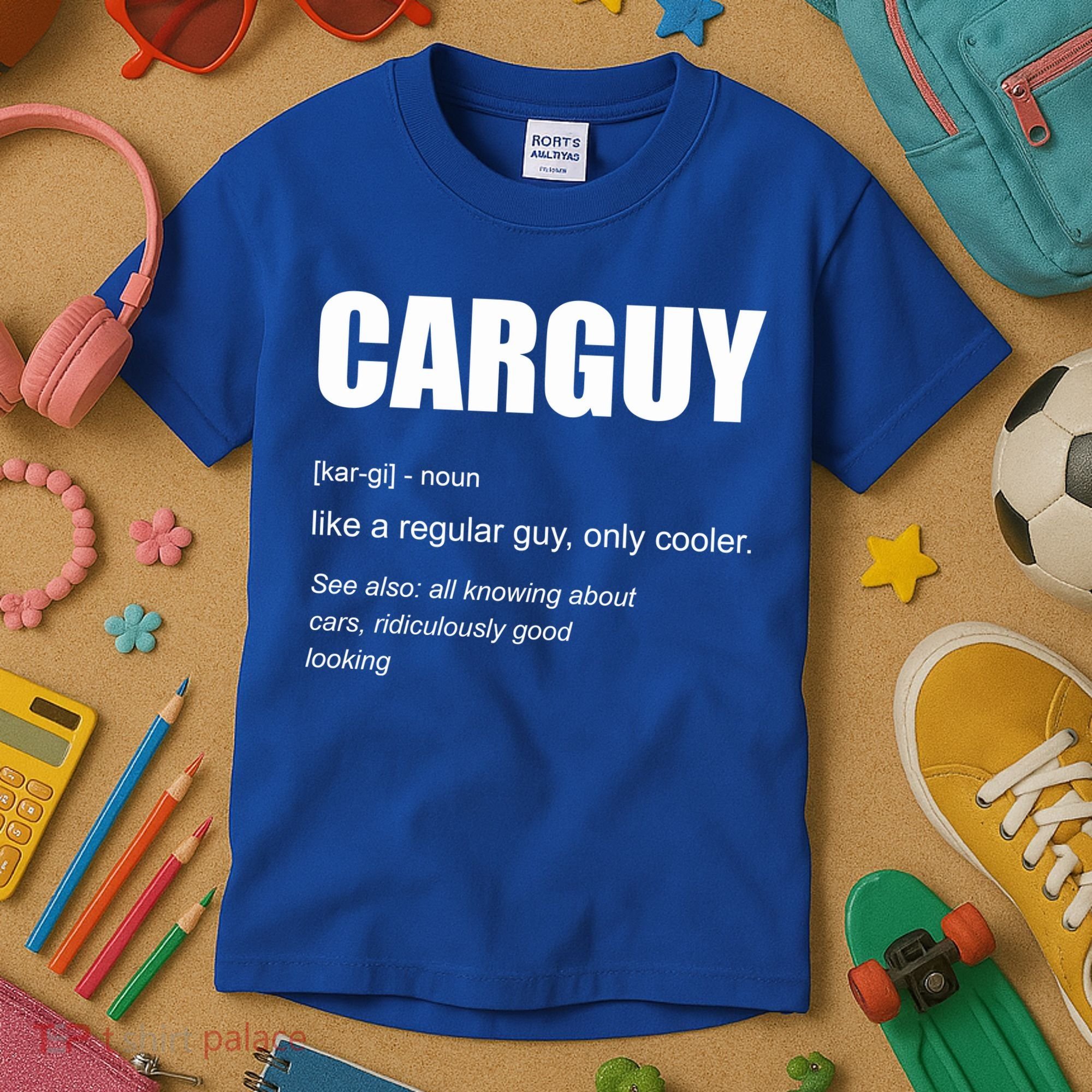 Funny Car Guy Definition Kids T-Shirt
