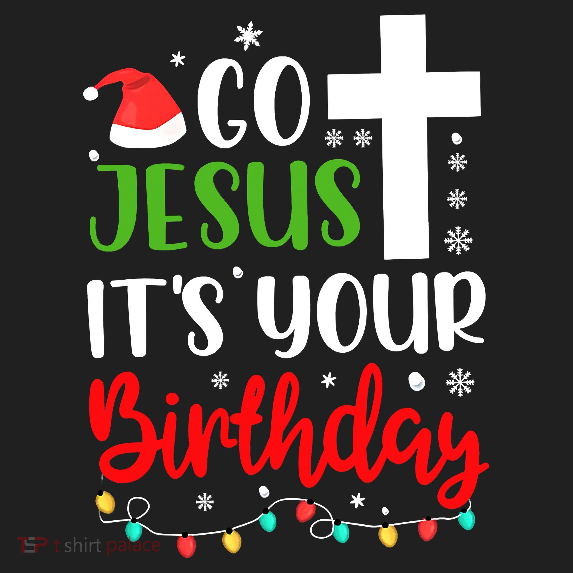 Funny Christian Go Jesus It's Your Birthday Christmas Golf Towel