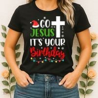 Funny Christian Go Jesus It's Your Birthday Christmas Women's T-Shirt thumb 2