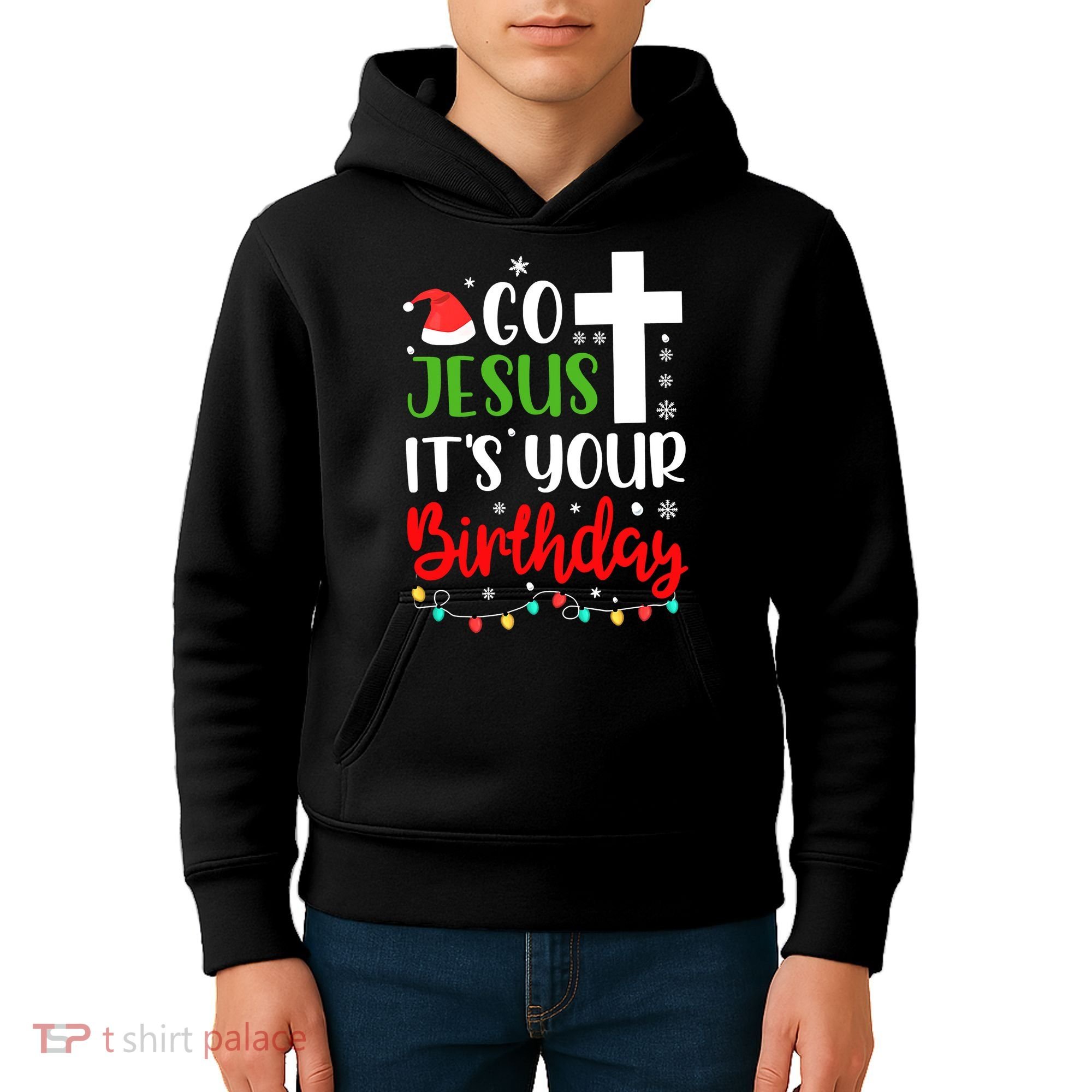 Funny Christian Go Jesus It's Your Birthday Christmas Kids Hoodie