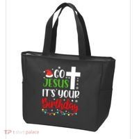Funny Christian Go Jesus It's Your Birthday Christmas Tote Bag thumb 3