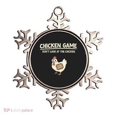 Funny Chicken Game DonT Look Design Ornament