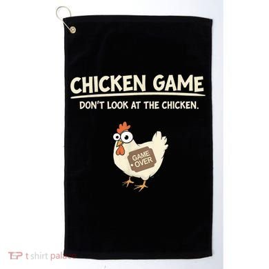 Funny Chicken Game DonT Look Design Golf Towel
