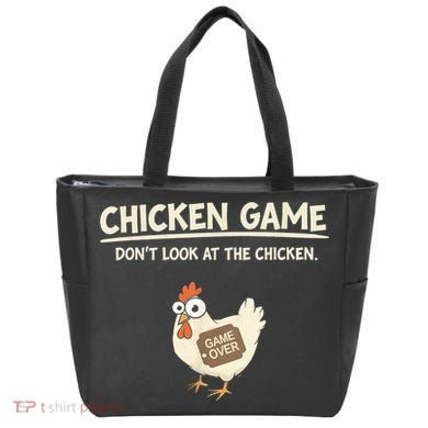 Funny Chicken Game DonT Look Design Tote Bag