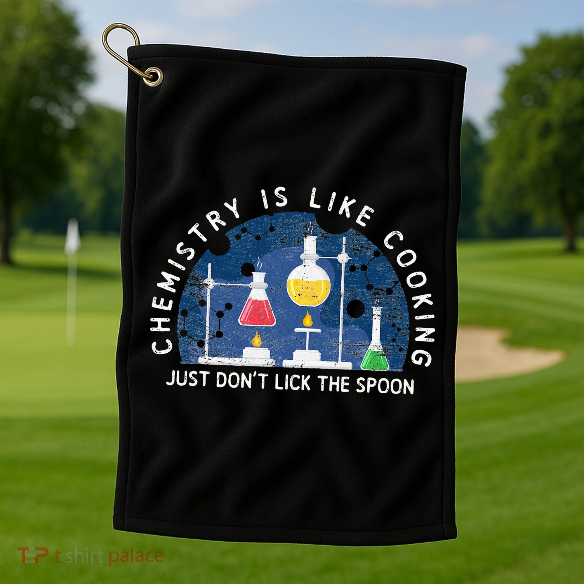 Funny Chemist Gifts Chemistry Is Like Cooking Science Nerd Golf Towel