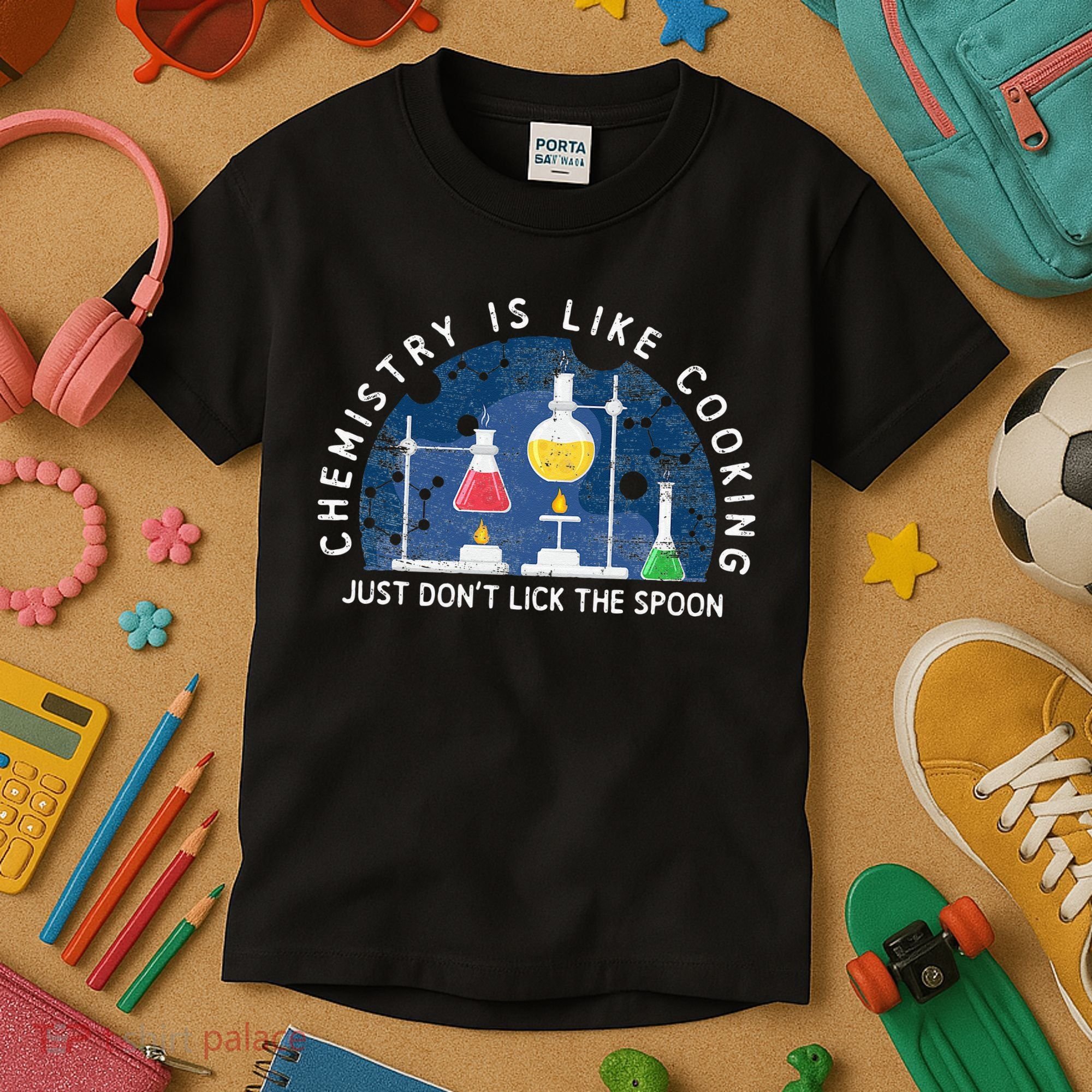 Funny Chemist Gifts Chemistry Is Like Cooking Science Nerd Kids T-Shirt