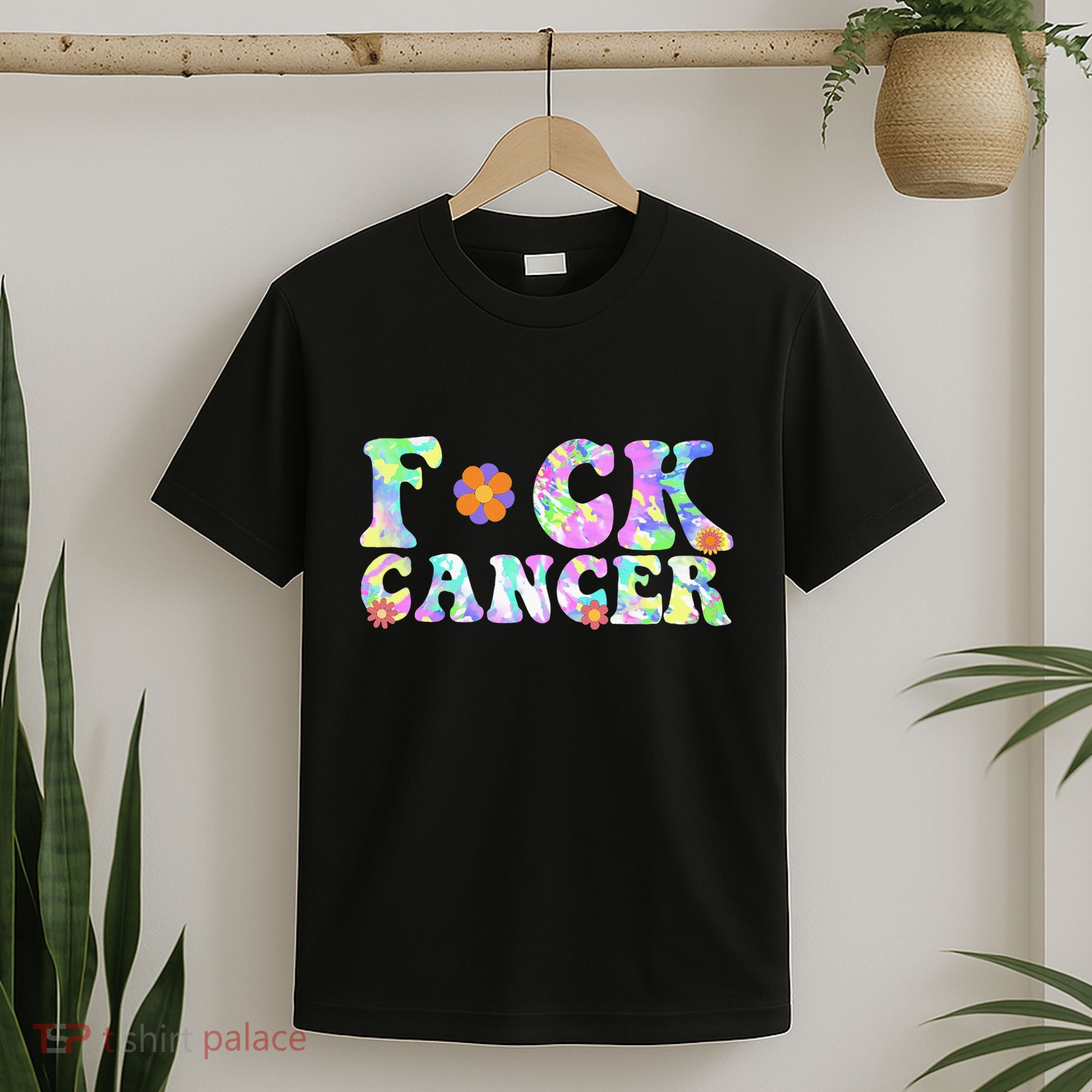 Fuck Cancer Groovy Tie Dye All Cancer Awareness T-Shirt