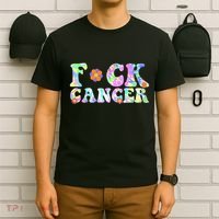 Fuck Cancer Groovy Tie Dye All Cancer Awareness T-Shirt thumb 6