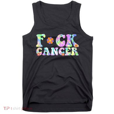 Fuck Cancer Groovy Tie Dye All Cancer Awareness Tank Top