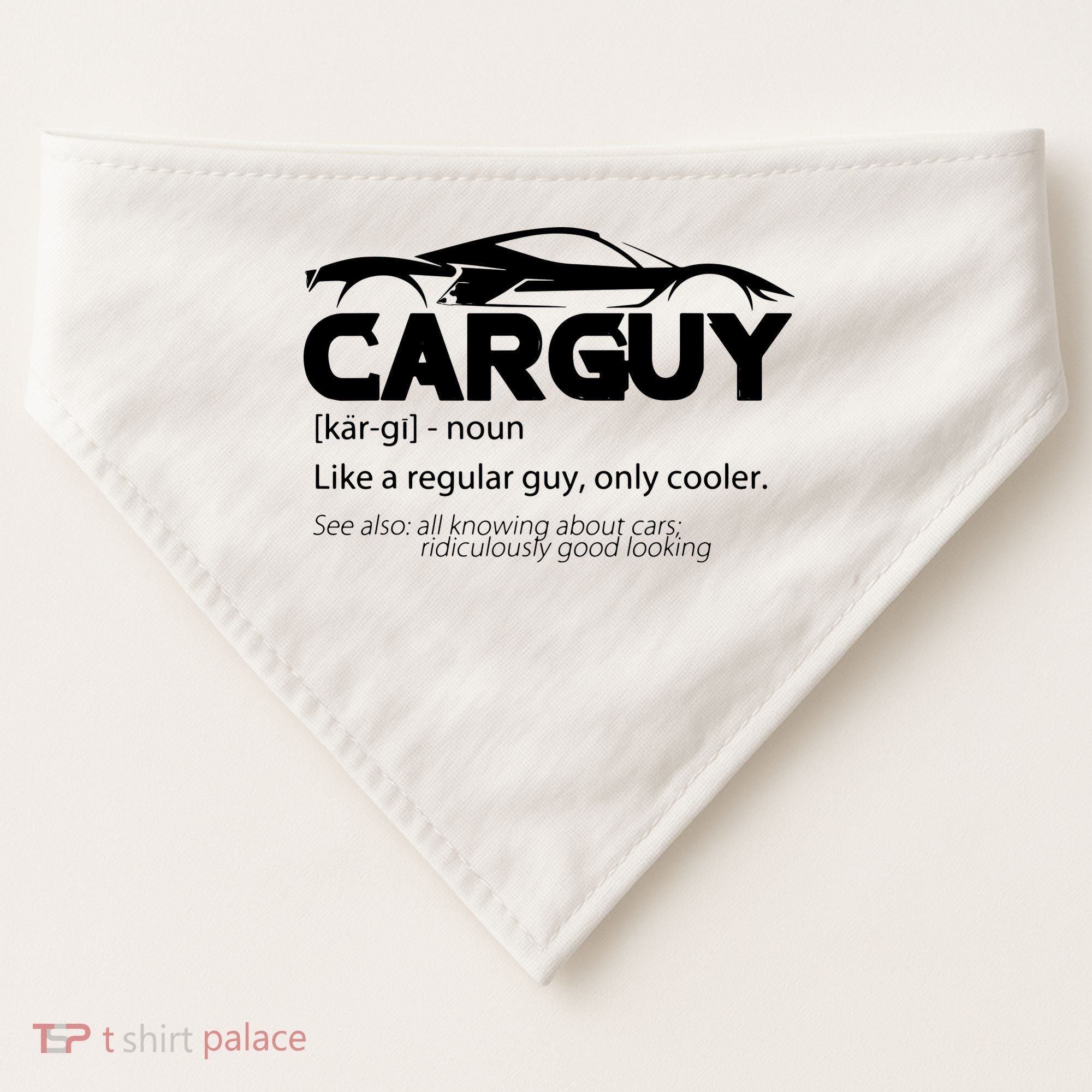 Funny Car Guy Gift Car Guy Definition USA-Made Doggie Bandana