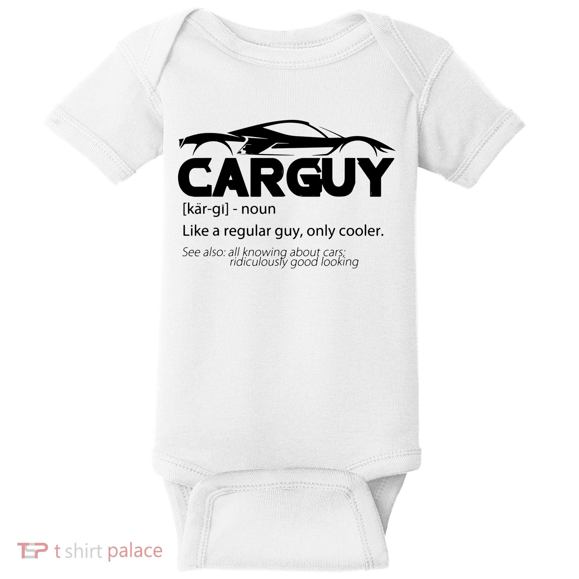 Funny Car Guy Gift Car Guy Definition Baby Bodysuit