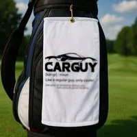 Funny Car Guy Gift Car Guy Definition Golf Towel thumb 2