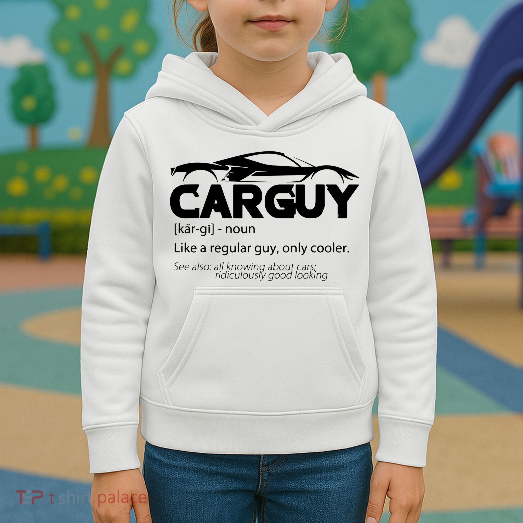Funny Car Guy Gift Car Guy Definition Kids Hoodie