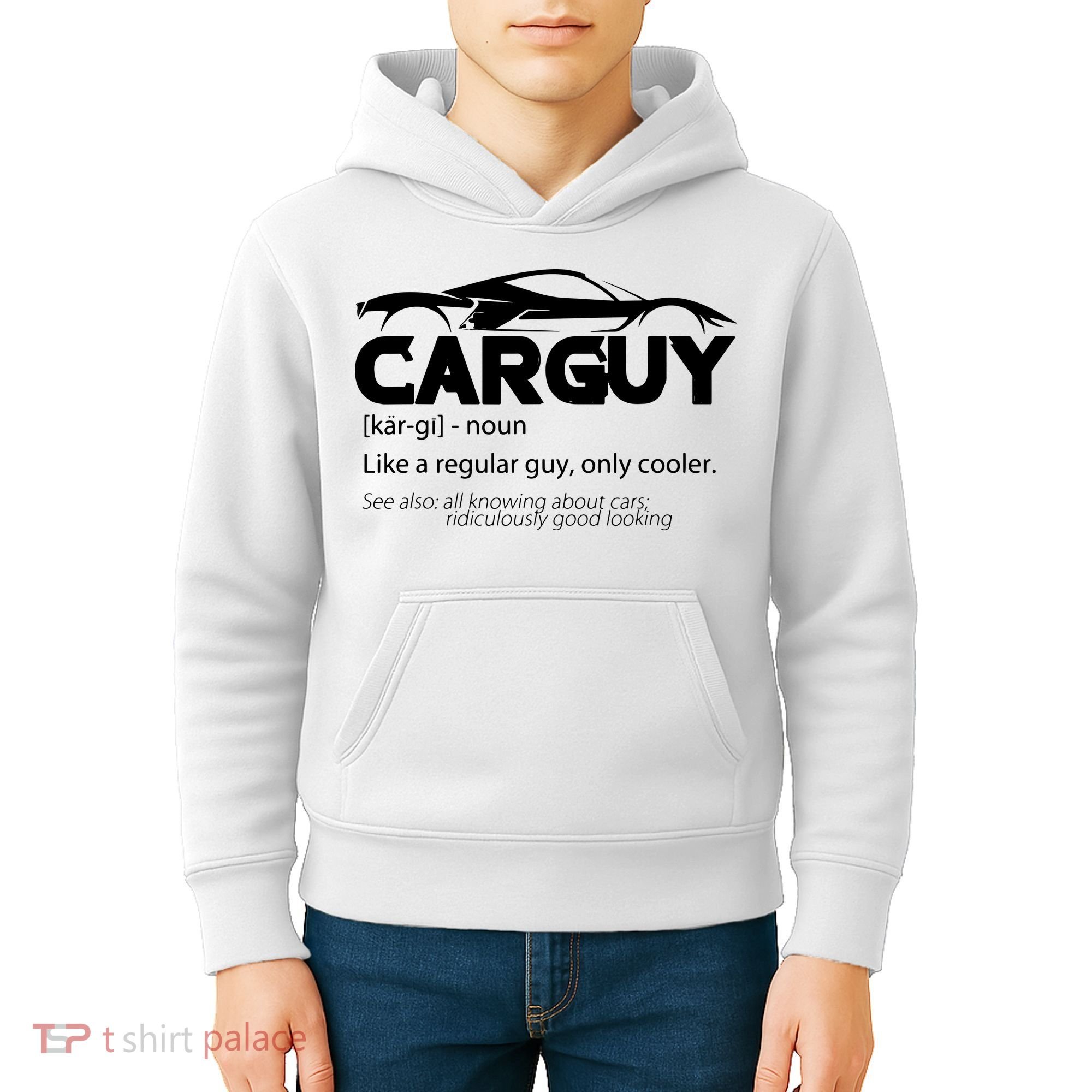 Funny Car Guy Gift Car Guy Definition Kids Hoodie