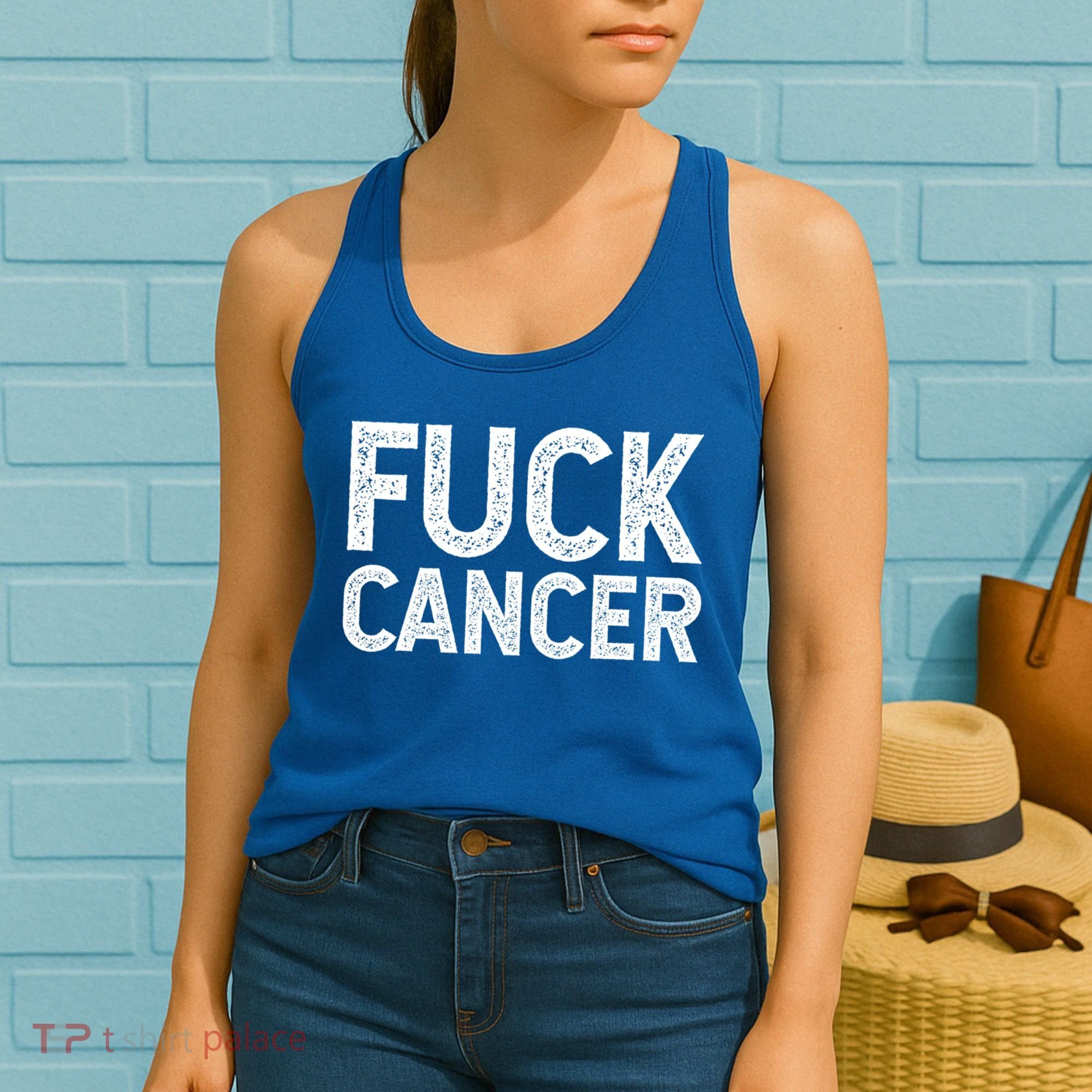 Fuck Cancer Gift Cancer Awareness Gift For And Women's Tank Top
