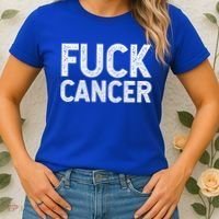 Fuck Cancer Gift Cancer Awareness Gift For And Women's T-Shirt thumb 2
