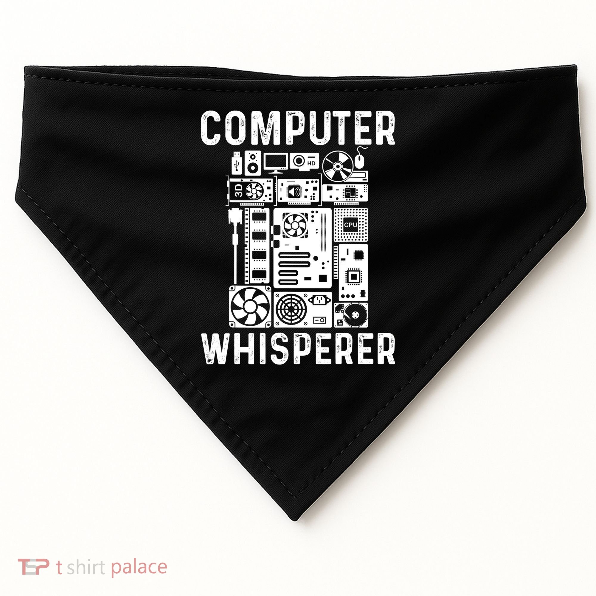 Funny Computer Geek Tech Nerd Gift Cool Support Cute Gift USA-Made Doggie Bandana