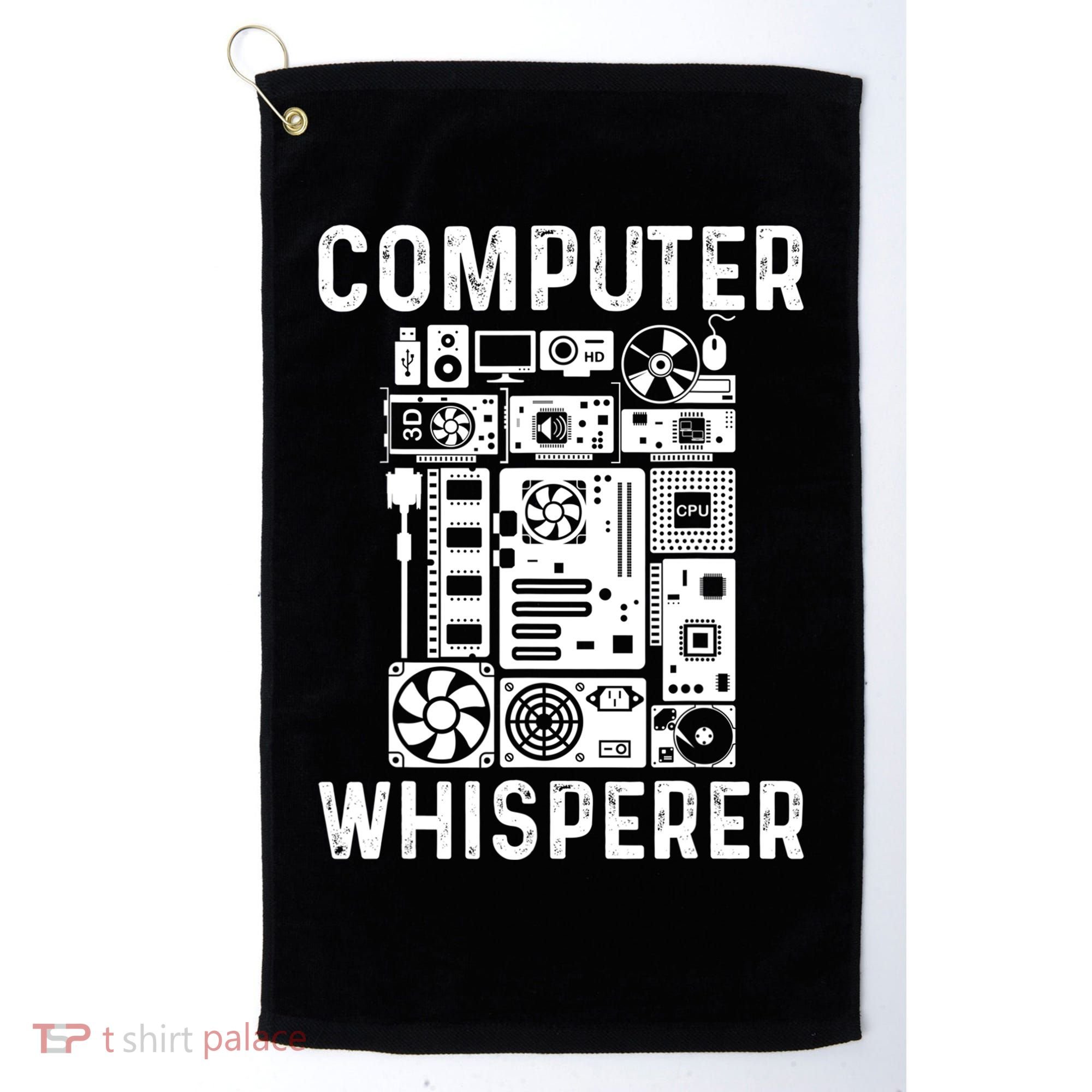 Funny Computer Geek Tech Nerd Gift Cool Support Cute Gift Golf Towel