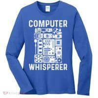 Funny Computer Geek Tech Nerd Gift Cool Support Cute Gift Women's Long Sleeve Shirt thumb 0