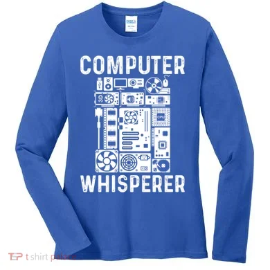 Funny Computer Geek Tech Nerd Gift Cool Support Cute Gift Women's Long Sleeve Shirt