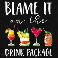 Funny Cruise Gifts Blame It On The Drink Package Ladies PosiCharge Tri-Blend Wicking Tank thumb 2