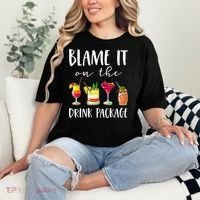 Funny Cruise Gifts Blame It On The Drink Package Comfort Colors T-Shirt thumb 2