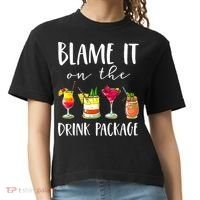 Funny Cruise Gifts Blame It On The Drink Package Comfort Colors Boxy T-Shirt thumb 0