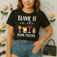 Funny Cruise Gifts Blame It On The Drink Package Comfort Colors Boxy T-Shirt thumb 2