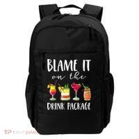 Funny Cruise Gifts Blame It On The Drink Package Backpack thumb 0