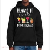 Funny Cruise Gifts Blame It On The Drink Package District V.I.T. Heavyweight Hoodie thumb 0