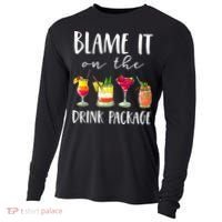 Funny Cruise Gifts Blame It On The Drink Package Cooling Performance Long Sleeve Crew thumb 0