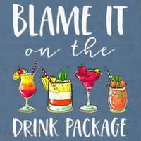 Funny Cruise Gifts Blame It On The Drink Package Comfort Colors Garment-Dyed Hooded Sweatshirt thumb 2