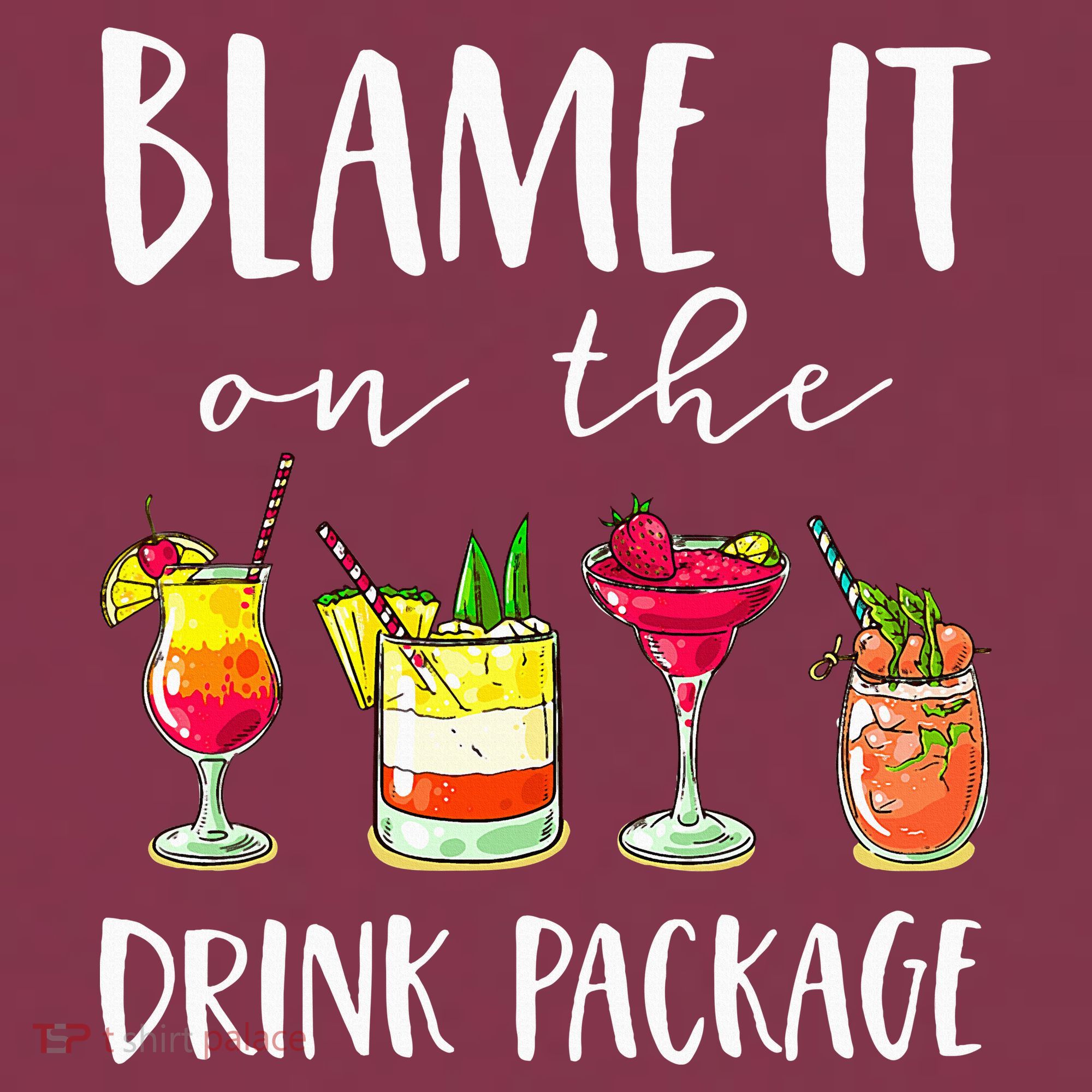 Funny Cruise Gifts Blame It On The Drink Package 16oz Travel Tumbler
