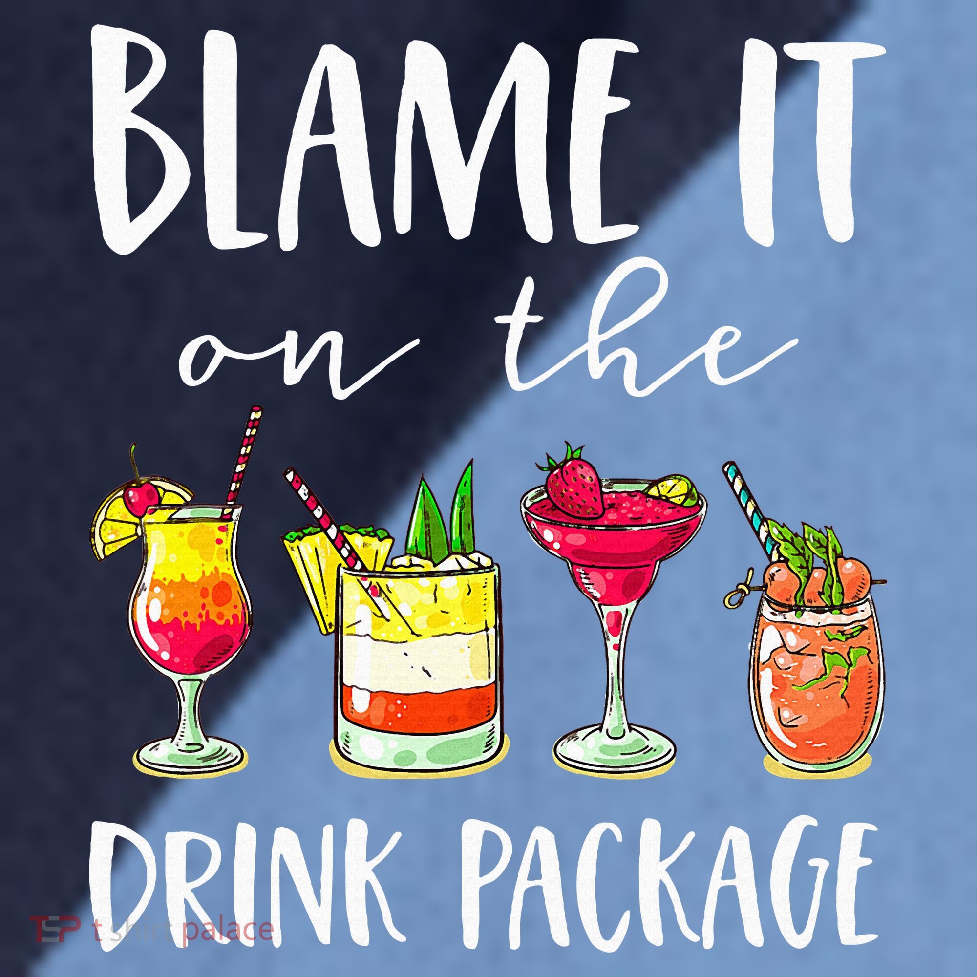 Funny Cruise Gifts Blame It On The Drink Package Raglan Baseball Sleeve Shirt