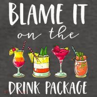 Funny Cruise Gifts Blame It On The Drink Package Vector Backpack thumb 2