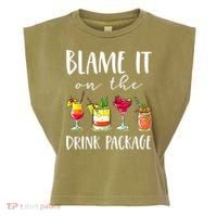 Funny Cruise Gifts Blame It On The Drink Package Garment-Dyed Women's Muscle Tee thumb 0